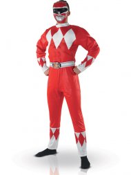 Dguisement Power Ranger Rouge Muscles 3D