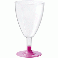 6 Verres  Pied Rose